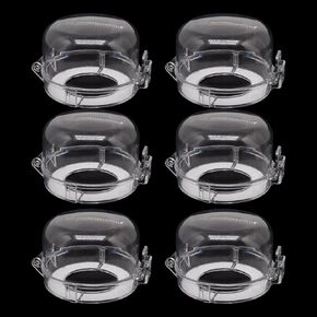 6pcs Gas Stove Knob Locks, Oven Knob Covers for Child Safety, Adhesive Gas Stove Knob Covers, Gas Stove Child Safety Knob Locks Childproof Baby Proofing Oven Safety Lock No Tools Need (Transparent)