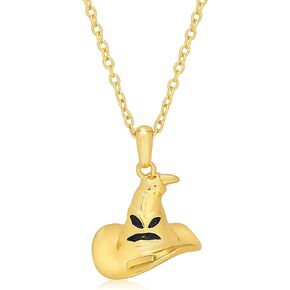 HARRY POTTER Dobby House Elf and Sock Necklace, Silver Plated, 18"