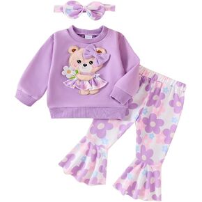 Little Girls Clothes Toddler Girl Fall Outfits Long Sleeve Top + Pants Sweatsuit Winter Baby Girls' Clothing