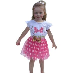 Baby Girl Birthday Outfit Romper My 1st Cake Smash Skirt Set Tutu Dress with Sequins Bowknot Headband 3Pcs