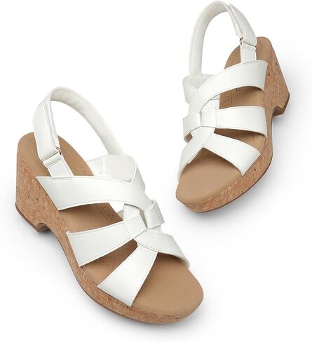 DREAM PAIRS Women's Wedge Sandals Comfortable Open Toe Platform Casual Dressy Cork Summer Dress Shoes in Saudi Arabia
