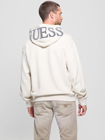 هودي بشعار Eco Chenille للرجال من GUESS in Kuwait