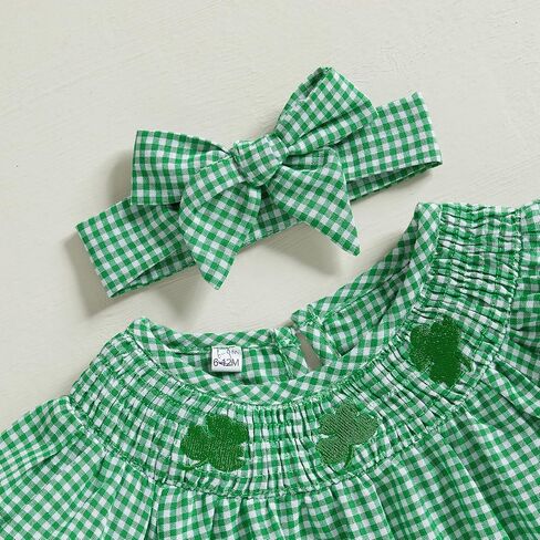Fiomva St Patricks يوم طفلة طفلة الزي الرضيع شامروك فستان ربيع صيف الثياب الأميرة in Saudi Arabia
