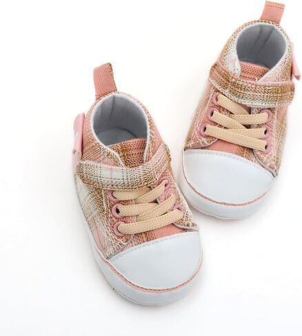 Checkered Canvas Shoes for Baby Boys and Girls,Lightweight and Breathable，0-18Months Infant Firstwalk Sneakers in Saudi Arabia