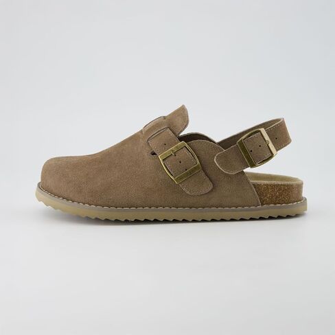 CUSHIONAIRE Brooklyn Women's Suede Clogs - Adjustable Slingback Clog Sandal with Buckle, Memory Foam, Wide Widths in Saudi Arabia