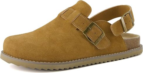 CUSHIONAIRE Brooklyn Women's Suede Clogs - Adjustable Slingback Clog Sandal with Buckle, Memory Foam, Wide Widths in Saudi Arabia