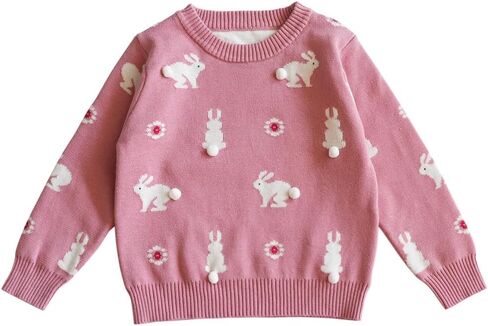 Knitted Cotton Baby Girl Sweater - Soft, Stretchy, Lightweight, Eco-Friendly Fall and Winter Warmth in Saudi Arabia
