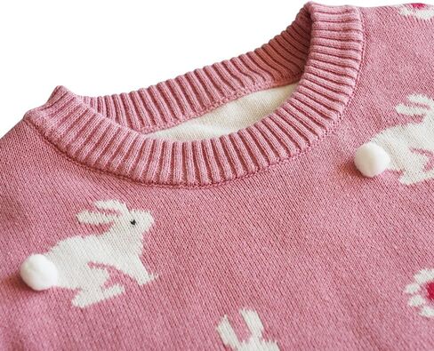 Knitted Cotton Baby Girl Sweater - Soft, Stretchy, Lightweight, Eco-Friendly Fall and Winter Warmth in Saudi Arabia
