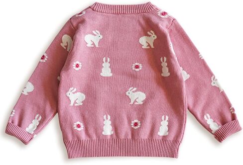 Knitted Cotton Baby Girl Sweater - Soft, Stretchy, Lightweight, Eco-Friendly Fall and Winter Warmth in Saudi Arabia