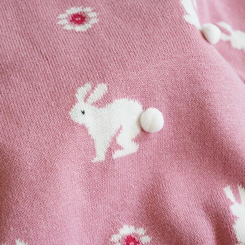 Knitted Cotton Baby Girl Sweater - Soft, Stretchy, Lightweight, Eco-Friendly Fall and Winter Warmth in Saudi Arabia