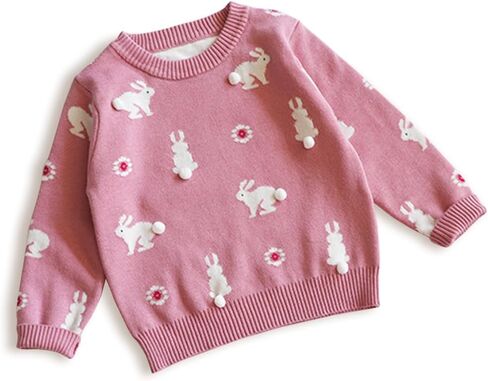 Knitted Cotton Baby Girl Sweater - Soft, Stretchy, Lightweight, Eco-Friendly Fall and Winter Warmth in Saudi Arabia