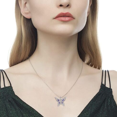 MANBU Sterling Silver Celtic Butterfly Necklace Earrings: Women Butterfly Pendant Necklace Earrings Celtic Christmas Jewelry Gifts for Butterfly Lovers in Saudi Arabia