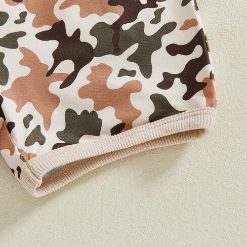 Baby Boy Hunting Outfits Duck Deer Embroidery Short Sleeve T-Shirt Camo Shorts Set 2Pcs Toddler Summer Clothes in Kuwait