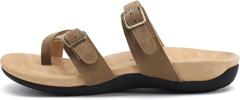 Athlefit Orthopedic Sandals for Women Wide Width Adjustable Comfort Orthotic Flip Flops with Arch Support in Saudi Arabia