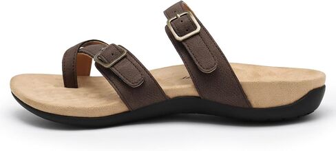 Athlefit Orthopedic Sandals for Women Wide Width Adjustable Comfort Orthotic Flip Flops with Arch Support in Saudi Arabia