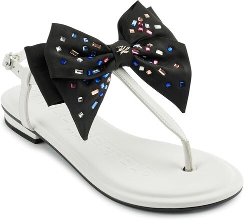 KARL LAGERFELD Women's Cushioned Insole Everyday Cristi Bow-Flat Womes's Sandals Slide in Saudi Arabia