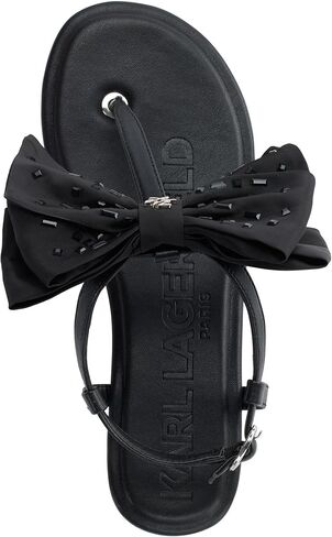 KARL LAGERFELD Women's Cushioned Insole Everyday Cristi Bow-Flat Womes's Sandals Slide in Saudi Arabia