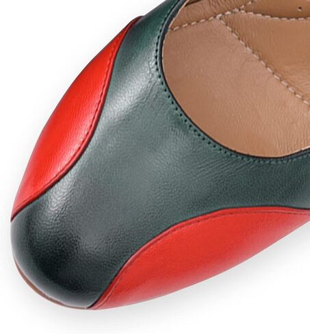 Mona flying Womens Retro Dress Pumps 7cm Chunky Heel Leather Dressy Shoes for Ladies in Saudi Arabia