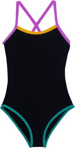 Gottex Girls Kids Toddler and Little Prix Textured Black One Piece Swimsuit Uv Sun Protection Bathing Suit in Kuwait