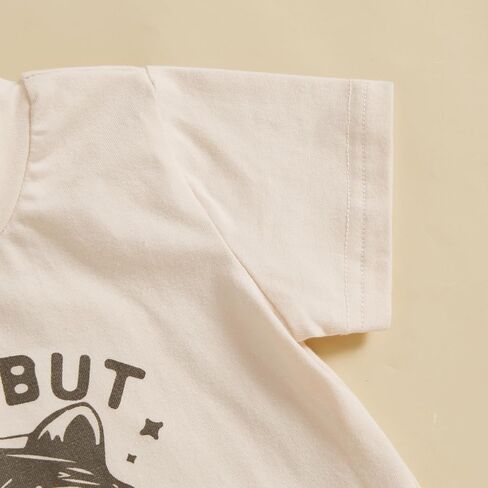 Sejardin Infant Baby Boy Summer Clothes Letter Print Short Sleeve T Shirt Tops and Stretch Shorts Cute Baby Boy Outfit in Saudi Arabia