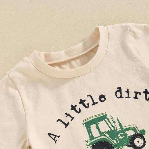 Toddler Baby Boy Summer Clothes Short Sleeve Letter Print Shirt and Elastic Waist Shorts Set Summer 2Pcs in Kuwait