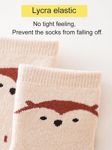 Baby Toddler Non-skid Socks Warm Thick Anti Skid Slipper Crew Socks for Girl Boy Newborn Infant 5 Pairs in Kuwait