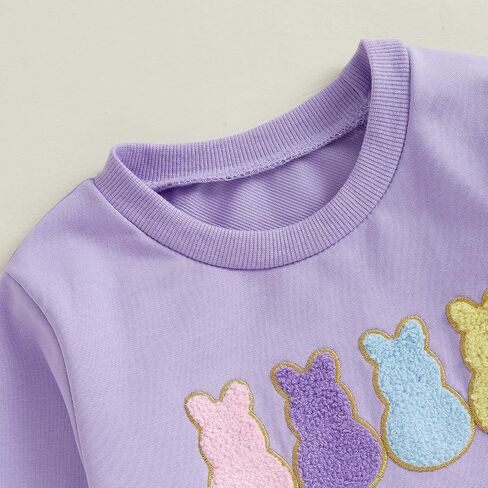 Yingisfitm Toddler Easter Dress Writ Thouse Girl Bud Bunny Shirt Sweatshirt Tulle Tulle Skirt Kids Little Girls Easter Comple in Kuwait