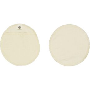 Organic Merino Wool and Silk Nursing Pads – Heat Regulating, Reusable, GOTS Certified, and Gentle on Skin for Warmth and Protection Against Mastitis and Milk Lumps (Raw Color, Large)