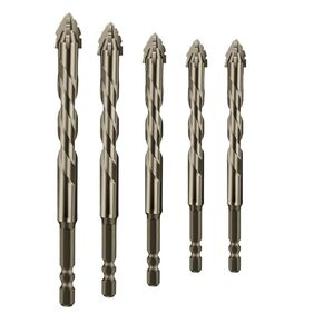 New Four Edge Serrated Eccentric Drill Bit for vast Majority of Electric Hand Drill,Flute Sawtooth Eccentric Drill Bit kit (6/6/8/10/12mm)