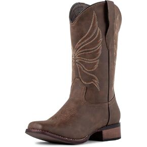 J's.o.l.e Cowboy Boots for Women Square Toe Cowgirl Boots Ladies Fashion Western Boots