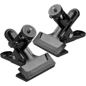 Trail Camera Clip Mount, Trail Camera Holder, Hunting Accessory,2 Pack Tracking Camera Bracket, Tree 1/4 inch Screw，360° Rotatable Interface Trailcam Holder for Hunting with Camouflage Style