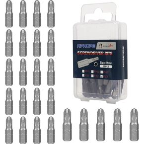 T25 Screwdriver Bit Set, Torx Bits T25, 1/4" Hexagon Bit (Length: 1", 25 Pack)
