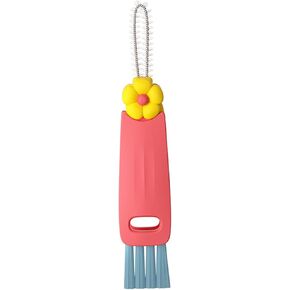 3 in 1 Cup Lid Cleaning Brush - Multifunctional Cup Cleaning Brush Portable Crevice Cleaning Brush, Crevice Cleaning Brush for Bottle Gap Tight Spaces Cup (Blue, 1 Pack)