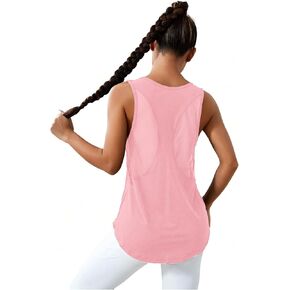 SweatyRocks Women's Activewear Sleeveless Scoop Neck Sports Tank Top Breathable Mesh Tops