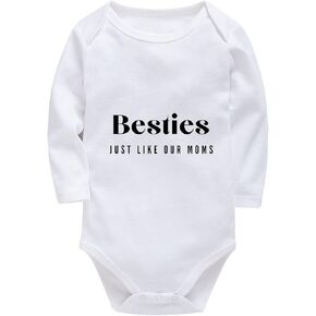 Besties Just Like Our Moms Newborn Outfits for Baby Boy Girl Short Sleeve Baby Bodysuit
