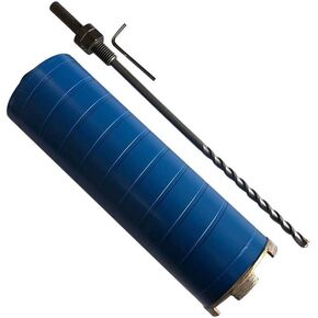3-1/2" Dry Diamond Core Drill Bits for Brick and Block with 1/2" Shank Pilot Bit Adapter, 9.5" Drilling Depth, 5/8"-11 Arbor