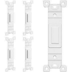 ENERLITES Blank Adapter Insert for Decorator Wall Plates, Unbreakable Polycarbonate Thermoplastic, UL Listed, 6002-W-5PCS, White, (Pack of 5)