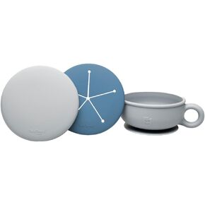 TalkTools Itsy Bowl with Locking Lid - Silicone Mixing Bowl Set for Newborn Essentials, Baby Boys, Toddlers, Kids - Suction Baby Bowls, Cereal Bowls, Snack Lid - Baby Essentials Must Haves (Sage)