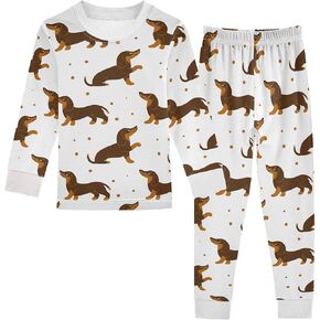 Pajama Sets Long Sleeve Top with Pants Cotton Soft Sleepwear 2 Piece Pjs Set