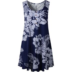 LARACE Tank Tops for Womens Summer Clothes Plus Size Sleevelss Tunic Button Down Shirts for Leggings
