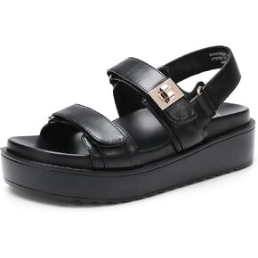 DREAM PAIRS Women's Wedge Sandals, Comfortable Platform Dress Shoes, Round toe Casual & Dressy Flatform Summer Sandals with Adjustable Straps