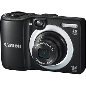 Canon PowerShot A1400 16.0 MP Digital Camera with 5x Digital Image Stabilized Zoom 28mm Wide-Angle Lens and 720p HD Video Recording (Black) (OLD MODEL) (Renewed)