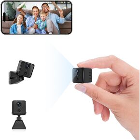 Wi-Fi Magnetic Wireless 4K Mini Camera, Hidden Security Camera with Night Vision, Motion Detection, Cloud Storage, 64GB SD Card, Compact Design, No Wi-Fi, Indoor for Baby, Elder, Pet, Car Monitoring