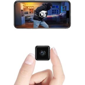 1080P Mini Wireless Smart Home Camera WiFi Camera Nanny/pet Cameras Small Dome Camera for Security Build-in Battery/Indoor Camera with Night Vision/Phone App Remote Control