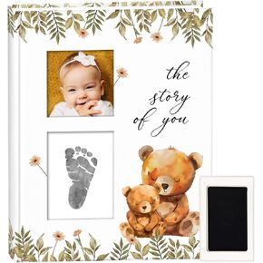 Baby Memory Book, Including Baby Hand and Footprint Ink Pad, Baby Book, Personalized Design, Baby Photo Albums, Baby Photo Book, Books For Baby, Memory Book