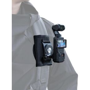 360 Degree Rotation Backpack Shoulder Strap Mount with Extended Border Compatible with DJI Osmo Pocket 3