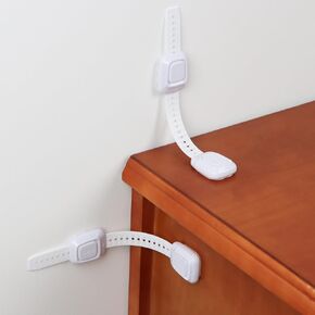 No Drill Furniture Anchors for Baby Proofing, Anti-Tip Furniture Anchors, Furniture Wall Anchor, Furniture Straps Wall Anchor to Protect Toddlers from Falling Furniture, Earthquake Straps(4 Pack)