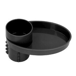 Car Seat Snack Tray, Travel Tray for Kids Car Seat, Stroller, Booster, Cup Holder Tray for Snacks, Car Seat Tray for Kids Travel, Car Seat Food Tray for Toddler (Black)