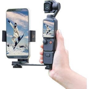 Phone Holder Clip Mount Expansion Adaptor Accessories with 1/4" Thread Hole Used with Tripod and Extension Rod Compatible with DJI Osmo Pocket 3