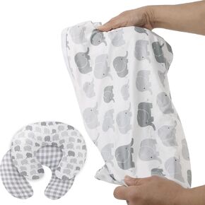 Pillow Covers Compatible with Boppy Nursing Pillows,Pillow slipcover Compatible with Boppy Breastfeeding Pillows,Cover Only Pillow Not Included